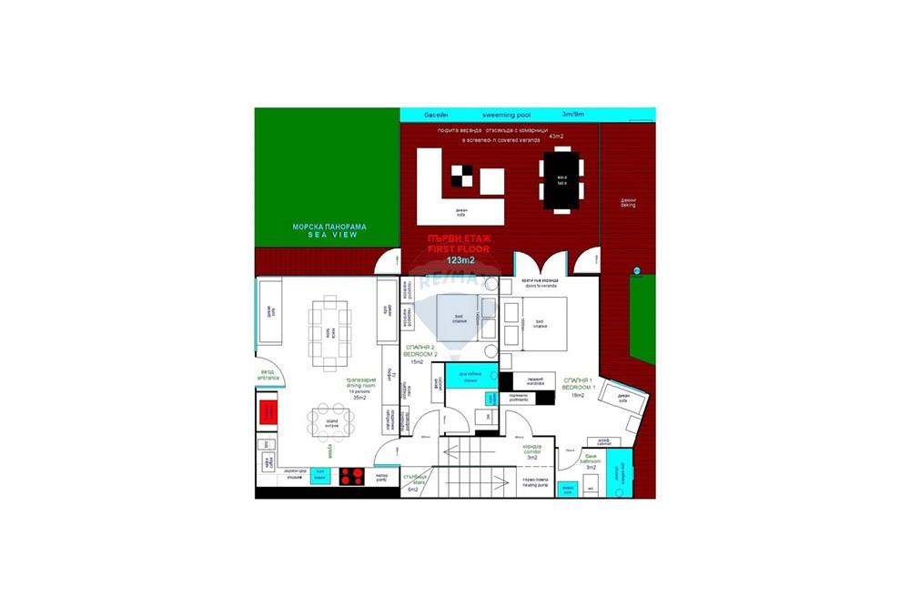 Вила - За продажба - гр. Балчик, Област Добрич, България - 1. ПЪРВИ ЕТАЖ.JPG - Друга - 360321028-120