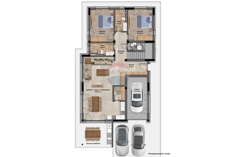 Вила - За продажба - с. Долно Драглище, Област Благоевград, България - plan_etazh1.jpg - 360421019-33