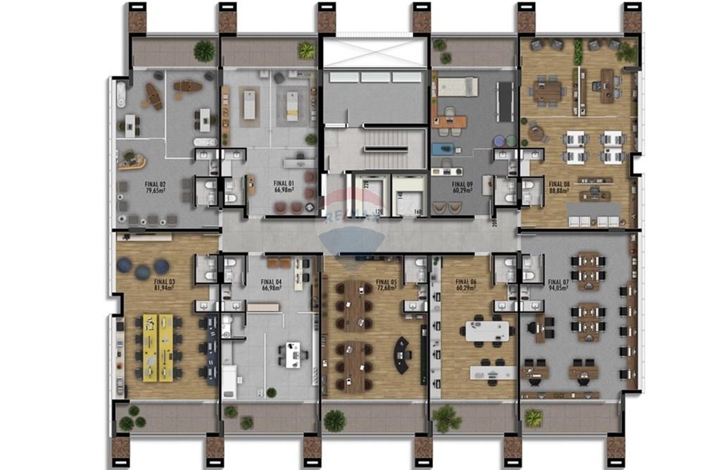 Cj. Comercial/ Sala - Venda - Curitiba , Paraná - 06 JHF Hórus Business - pav. tipo.jpg - 560411070-1