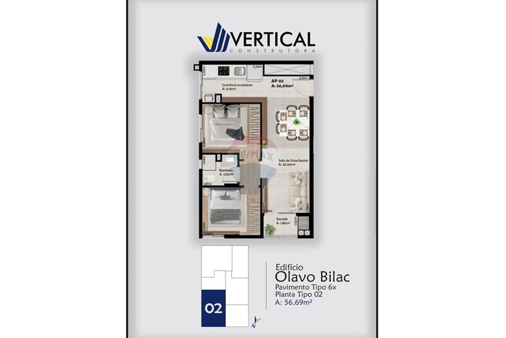 Apartamento à venda com 2 quartos, 56m² - Foto 20
