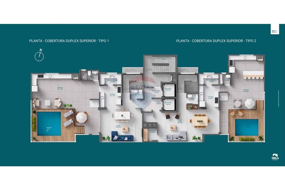 Cobertura - Venda - Balneário Camboriú , Santa Catarina - planta cobertura duplex superior.jpeg - 590321047-9