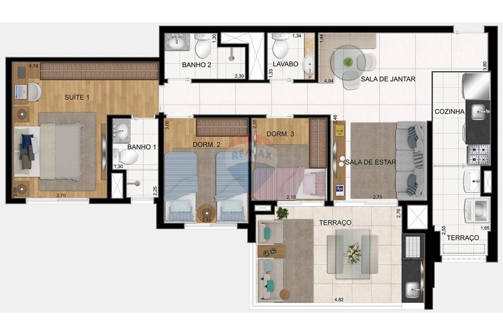 Apartamento - Venda - São Paulo , São Paulo - planta clima 3 dorms.jpg - 602281011-23