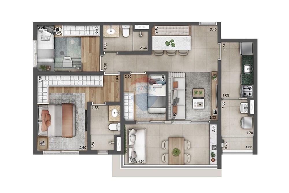 Apartamento - Venda - São Paulo , São Paulo - planta 79m².jpeg - 601971016-509