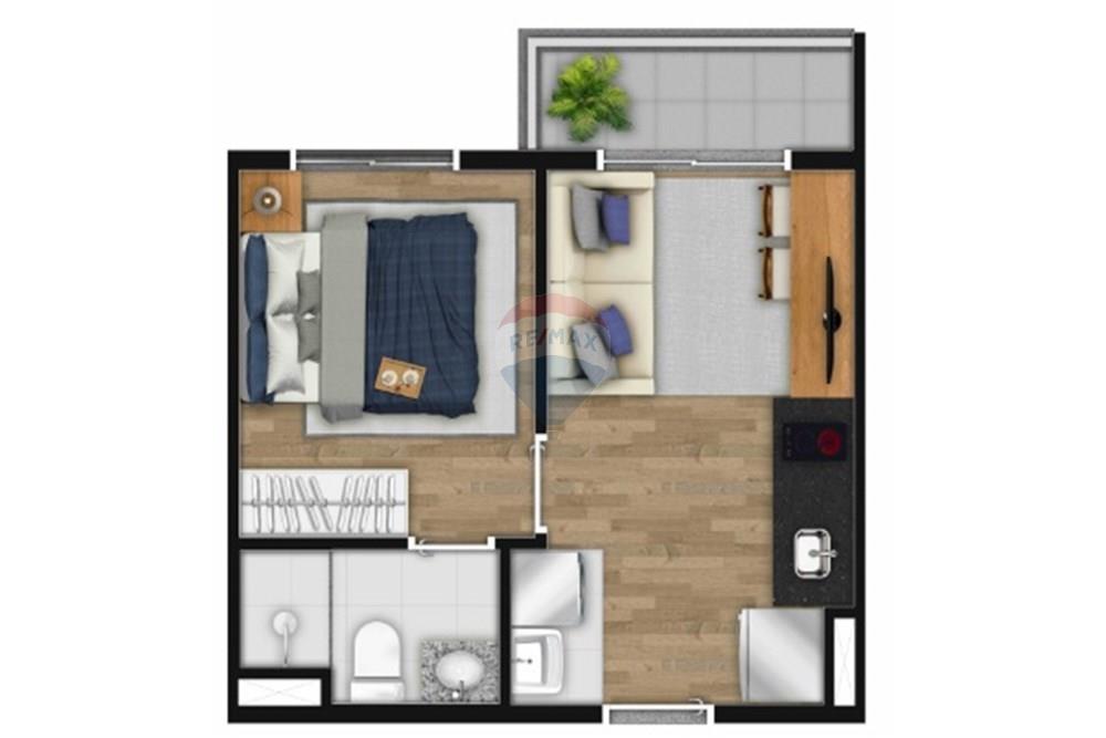 Studio - Alugar - São Paulo , São Paulo - planta 27m.jpg - 602151012-80