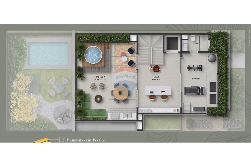 Casa de Condomínio - Venda - São Paulo , São Paulo - Planta com perspectiva a[erea do rooftop.jpg - 601971014-206