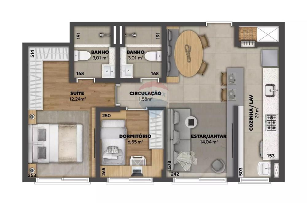 Apartamento - Venda - Canoas , Rio Grande do Sul - Plantas-Planta_Padrao_Apto_2D_56M_-full.jpg - 610241038-22