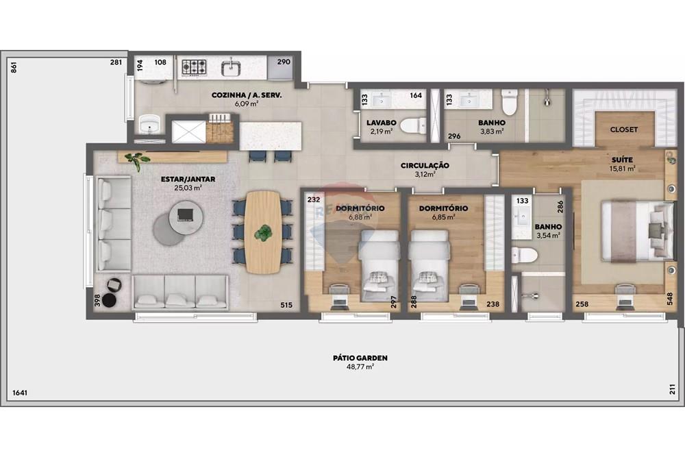 Apartamento - Venda - Canoas , Rio Grande do Sul - Plantas-Planta_3D_Garden_142m_-full.jpg - 610241038-22