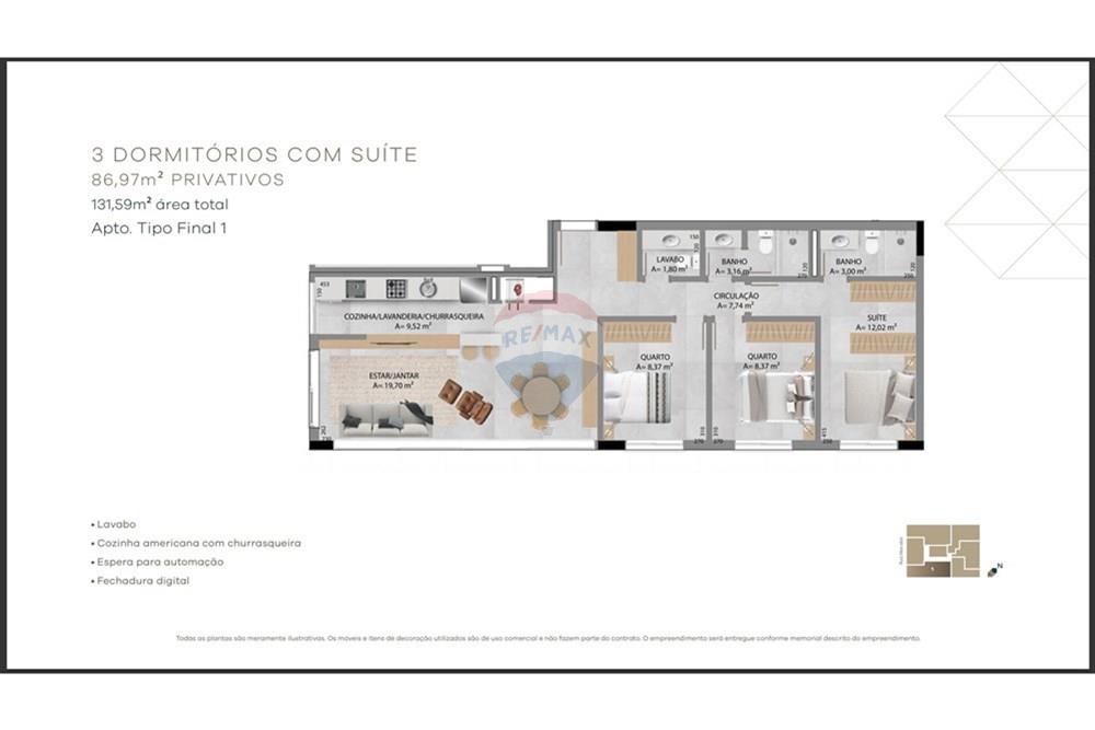 Apartamento - Venda - Capão da Canoa , Rio Grande do Sul - Planta Milano 01.jpg - 612671001-41