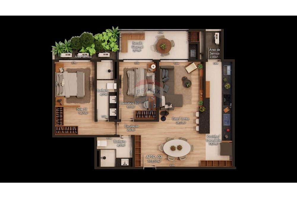 Apartamento - Venda - Gravataí , Rio Grande do Sul - Apartamento 02-2D.jpg - 610161002-374