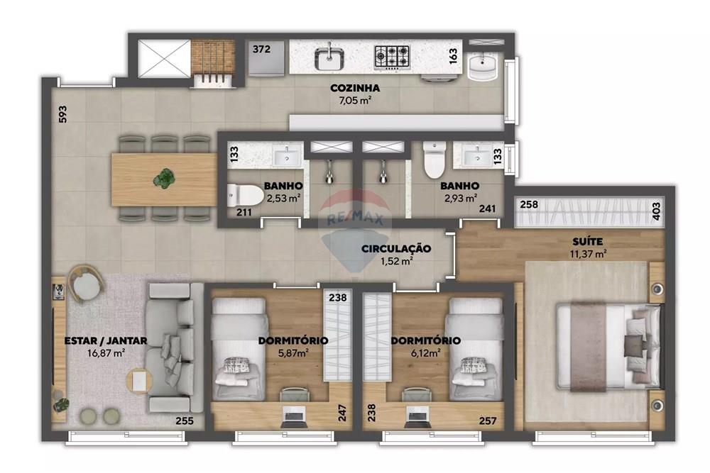 Apartamento - Venda - Canoas , Rio Grande do Sul - Plantas-Planta_Padrao_Apto_3D_67M_-full.jpg - 610241038-22
