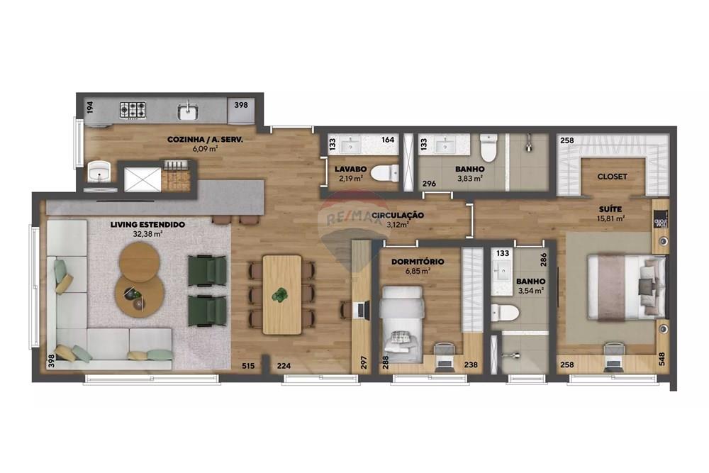 Apartamento - Venda - Canoas , Rio Grande do Sul - Plantas-Planta__Living_Estendido_Apto_87m_-full.jpg - 610241038-22