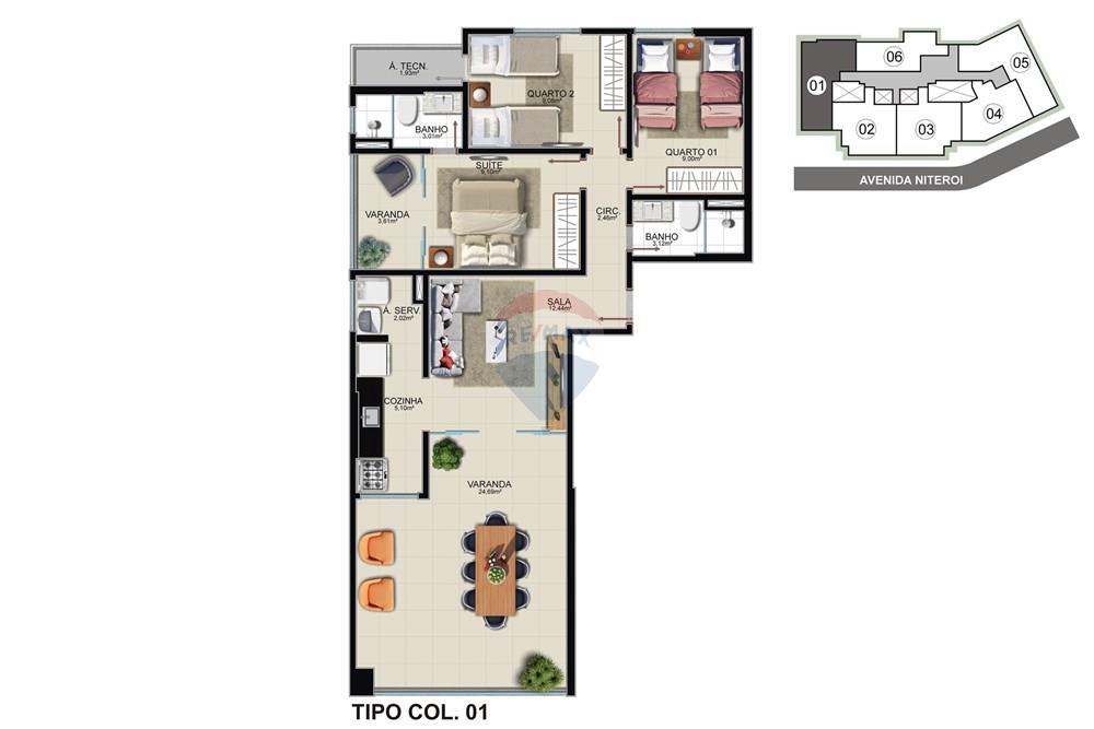 Apartamento - Venda - Guarapari , Espírito Santo - TIPO COL. 01 ART LIFE.jpg - 620081012-50