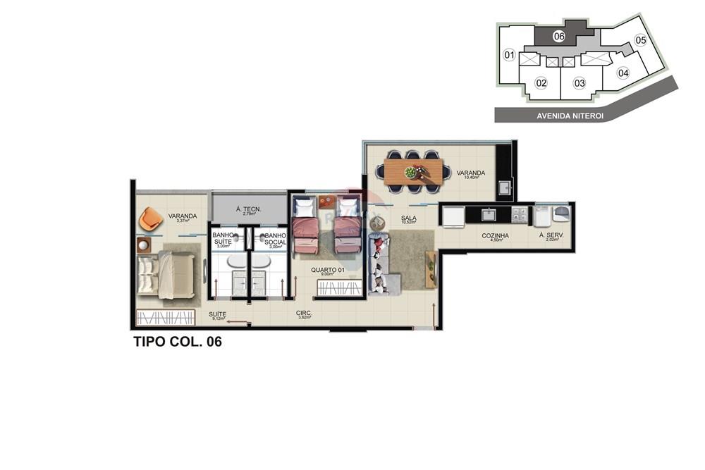 Apartamento - Venda - Guarapari , Espírito Santo - TIPO COL. 06 ART LIFE.jpg - 620081032-2