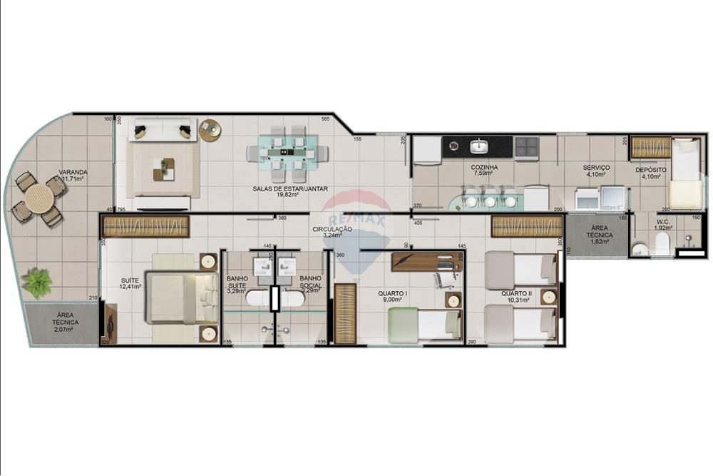Apartamento - Venda - Vitória , Espírito Santo - Planta Humanizada Praia do Canto coluna3_03.jpg - 620211017-3