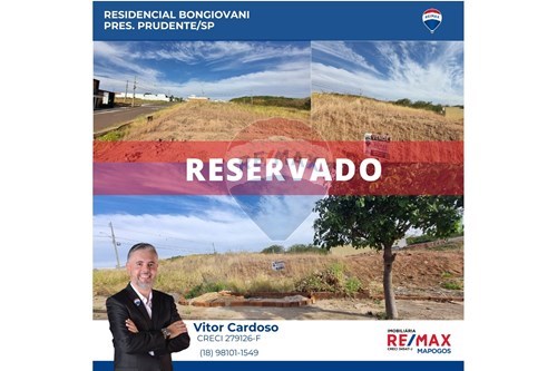 Venda-Terreno-Rua Laide Pereira Correa , 133  - À 500m da Av. Juscelino Kubtschek  - Residencial Bongiovani , Presidente Prudente , São Paulo , 19028373-630091027-83