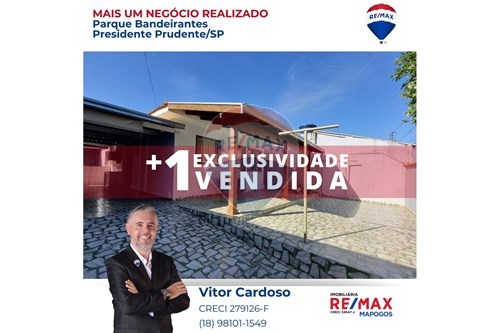 Venda-Casa-Parque Bandeirantes , Presidente Prudente , São Paulo , 19026200-630091027-78