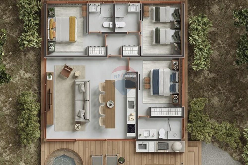 Apart Hotel/ Flat - Venda - Armação dos Búzios , Rio de Janeiro - 07_STUDIO VIR_BÚZIOS_PLANTA_CASA 3Q 84M_HR01.jpg - 630361032-127