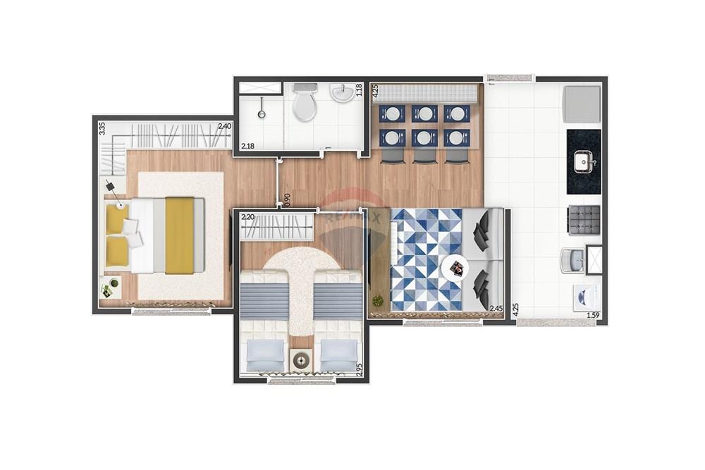 Apartamento - Alugar - Mogi das Cruzes , São Paulo - ODILON_PLANTA_MEIO_LR.jpg - 631251047-97