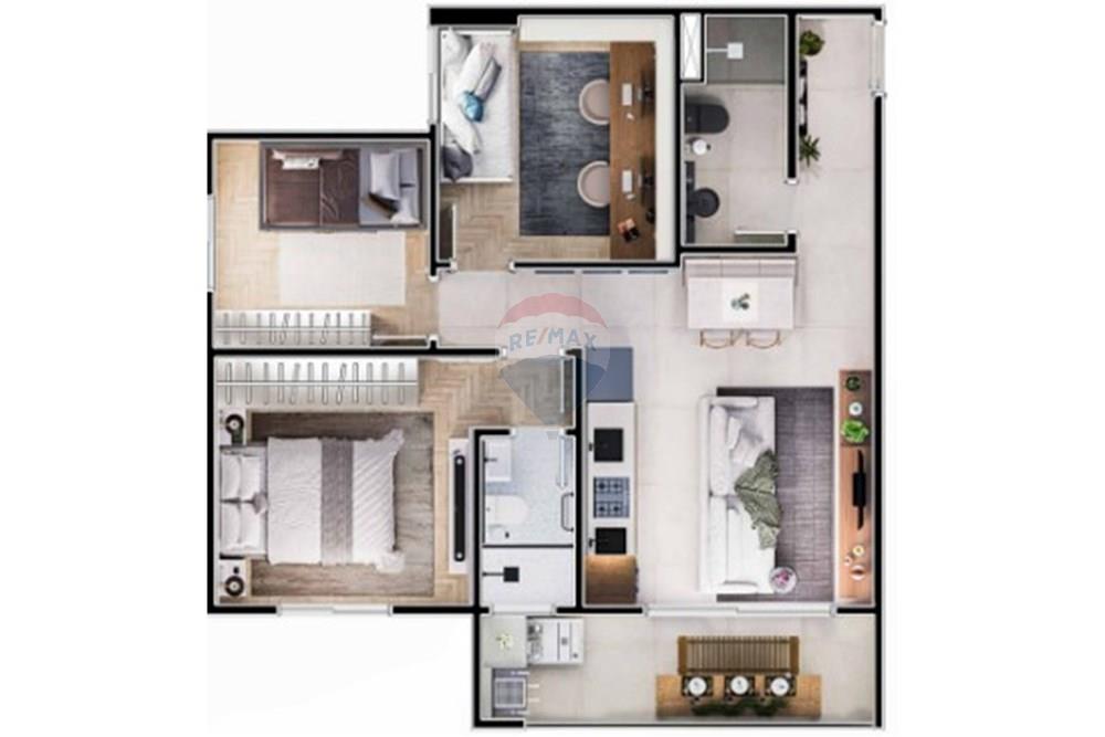 Apartamento - Venda - São José dos Campos , São Paulo - Planta 3 dorm.jpeg - 631471026-87