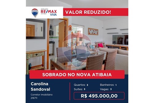 Venda-Casa-Rua Jardim Botânico , 285  - Próximo ao Big Supermercado  - Nova Cerejeira , Atibaia , São Paulo , 12950608-690471017-69
