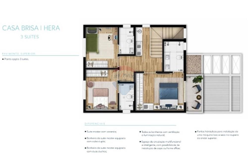 Casa de Condomínio - Venda - Campinas , São Paulo - Ares Home Planta 5.jpg - 690681170-3