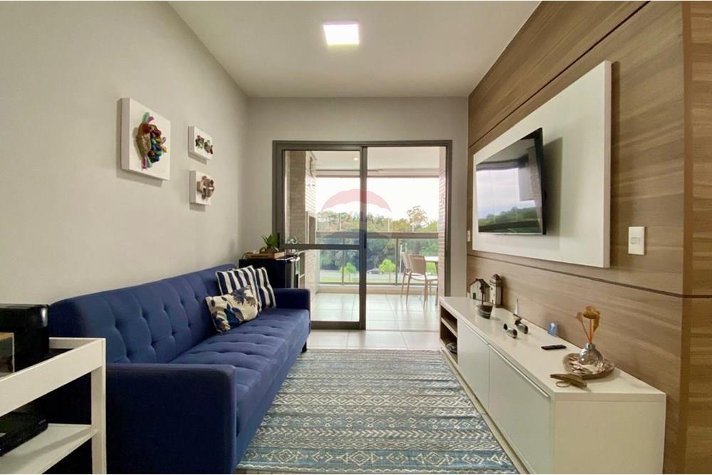 Apartamento - Venda - Bertioga , São Paulo - apartamento-2-quartos-1-suite-vista-para-o-mar-no-centro-Praia da Enseada-de-bertioga-remax-vista-linda-corretora-eliane-braga-6 - Sala em L - 690341039-2