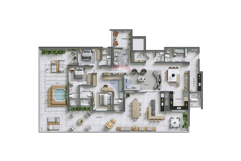 Apartamento - Venda - Ribeirão Preto , São Paulo - barce-planta-381,35.jpg - 780091026-175