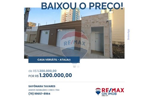 Venda-Casa-Rua Francisco Rabêlo Leite Neto , 381  - Padaria Pandoro  - Atalaia , Aracaju , Sergipe , 49037240-850581247-13