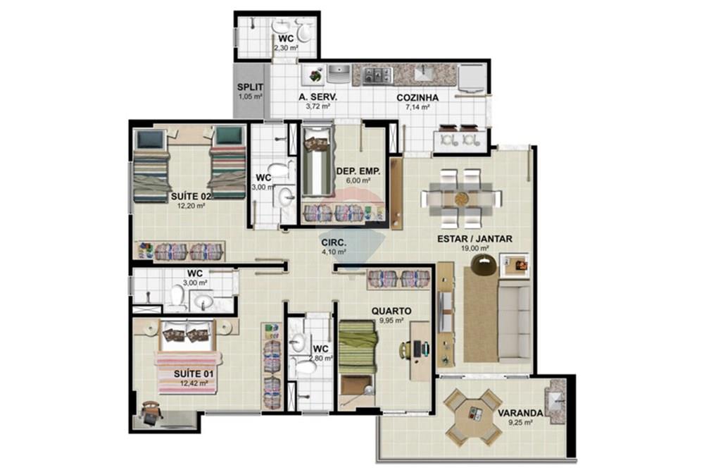 Apartamento - Venda - Aracaju , Sergipe - VITA PLAZA - PB.jpg - 850631021-125