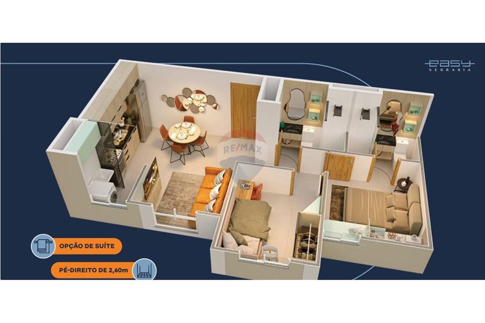 Apartamento - Venda - Maceió , Alagoas - easy planta baixa 1.JPG - 850271243-4