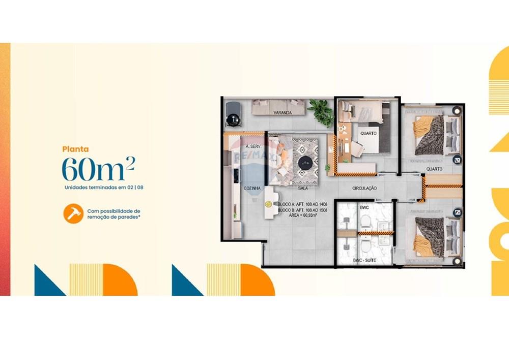 Apartamento - Venda - Jaboatão dos Guararapes , Pernambuco - Planta 60m.jpg - 850091079-171