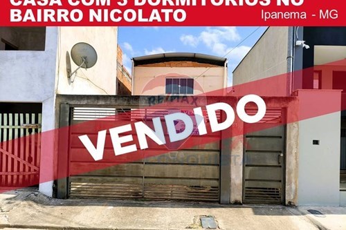 Venda-Casa-Rua Diamante , 61  - Saida para Caratinga  - Centro , Ipanema , Minas Gerais , 36950000-870451001-138