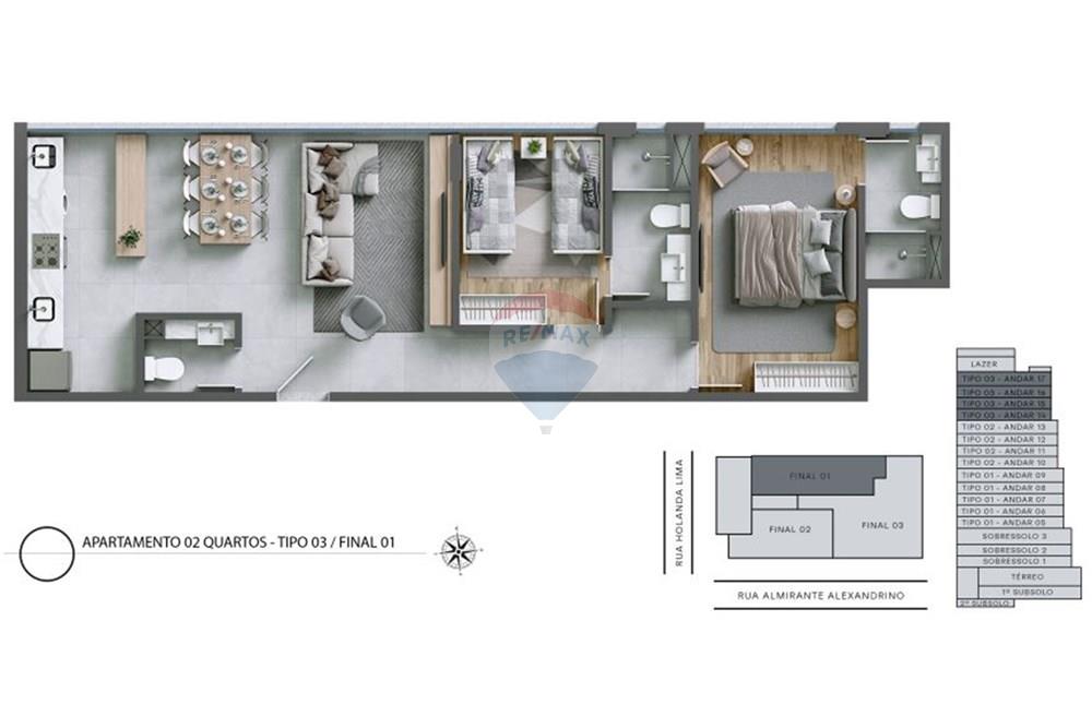 Apartamento - Venda - Belo Horizonte , Minas Gerais - Ap. 2 quartos final 01.JPG - 870251002-493