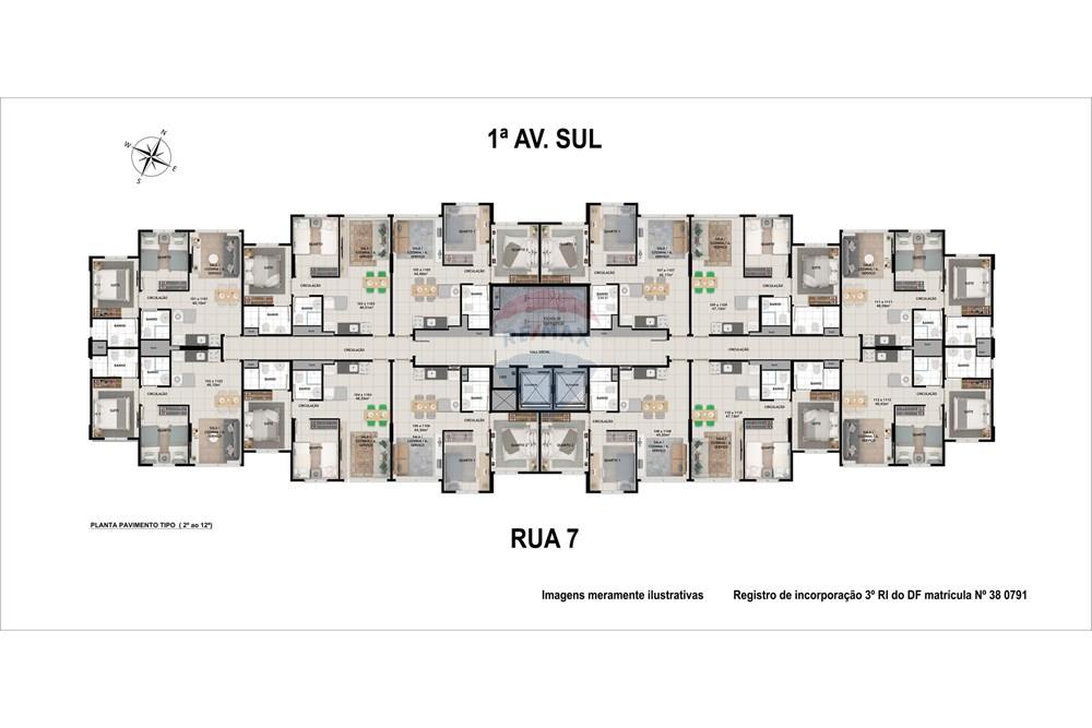 Apartamento - Venda - Samambaia , Distrito Federal - 3 - Planta_pavimento_tipo.jpg - 880391001-160