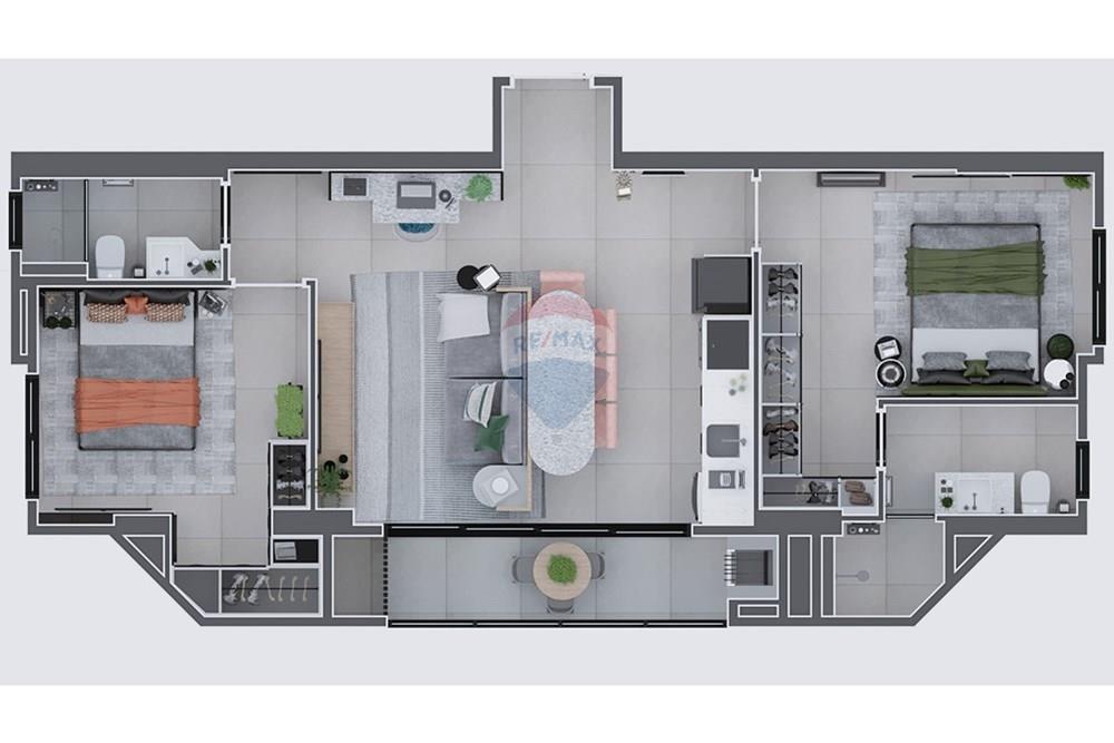 Apartamento - Venda - Foz do Iguaçu , Paraná - Planta Humanizada Frente e Fundos.jpg - 960101035-2