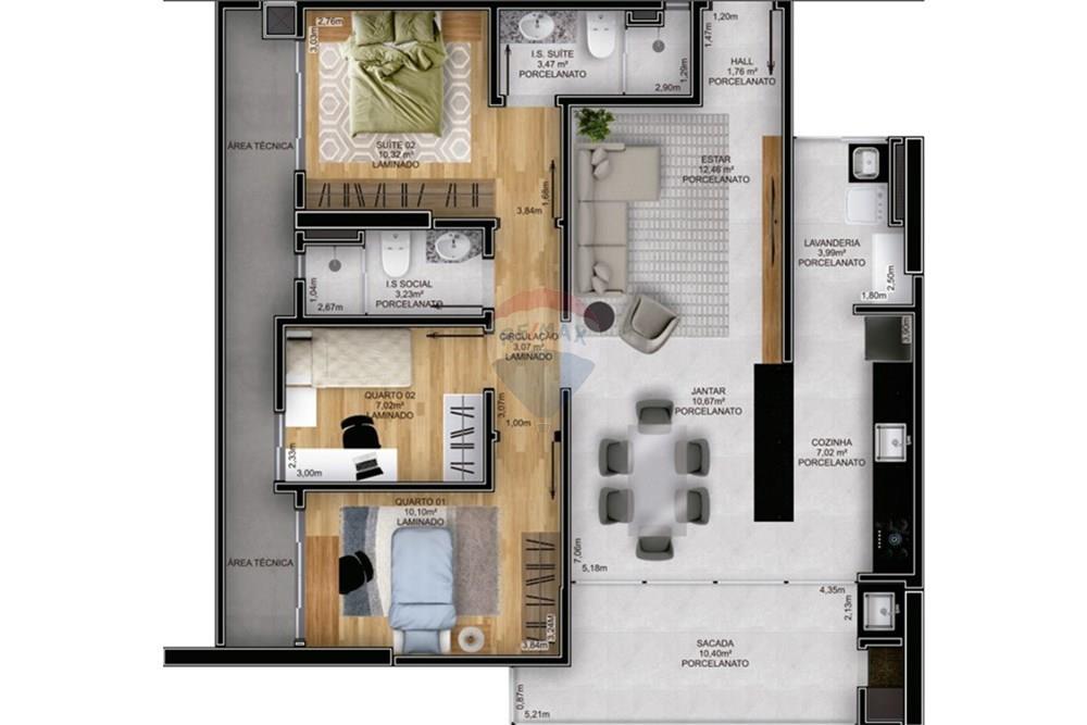 Apartamento - Venda - Cascavel , Paraná - Planta LYON (Ponta).jpg - 960151004-58